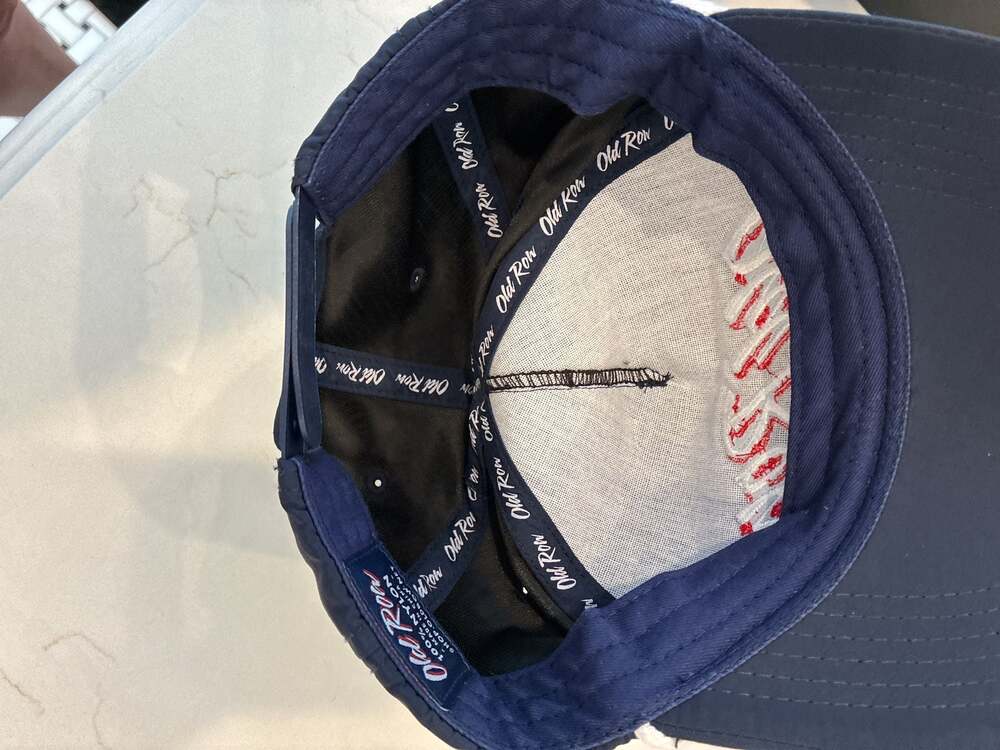 Old Row Script Nylon Rope Hat Navy Blue Snapback - Picture 4 of 6